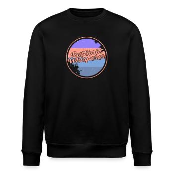 Arschloch-Flüsterer - Stanley/Stella Unisex Bio-Sweatshirt ROLLER - Schwarz - Vorne - Nik (191cm)