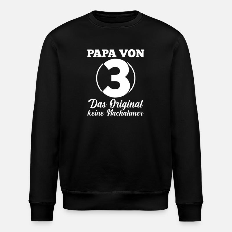 Père de 3 enfants - Sweat bio ROLLER Stanley/Stella Unisexe - noir