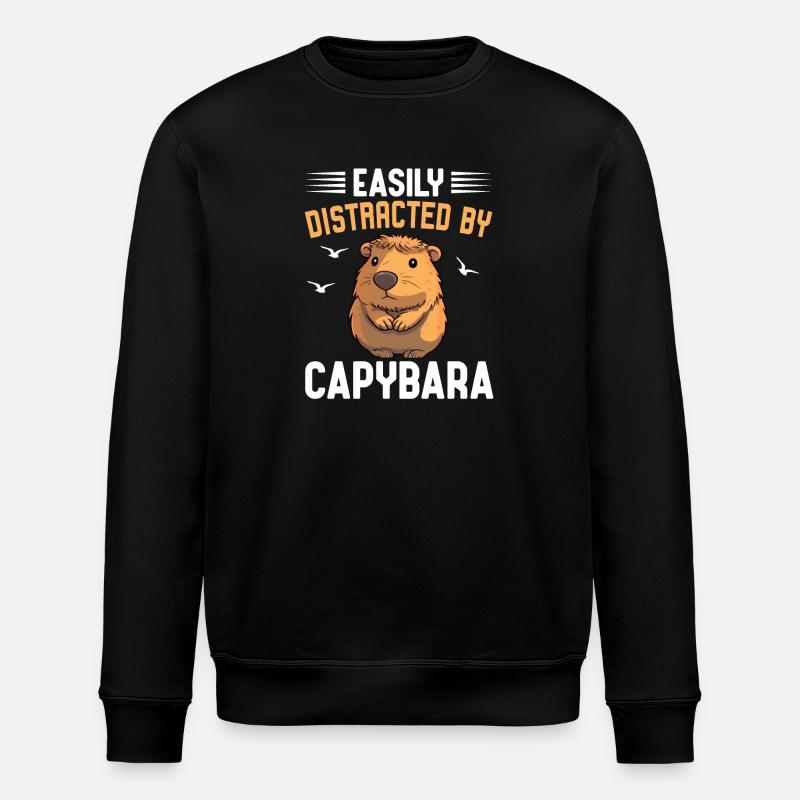 Capybara - Stanley/Stella Unisex Bio-Sweatshirt ROLLER - Schwarz