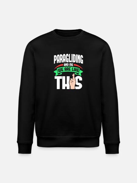 Paragliding Me Are Like - Stanley/Stella ROLLER Unisex Organic Sweatshirt - black