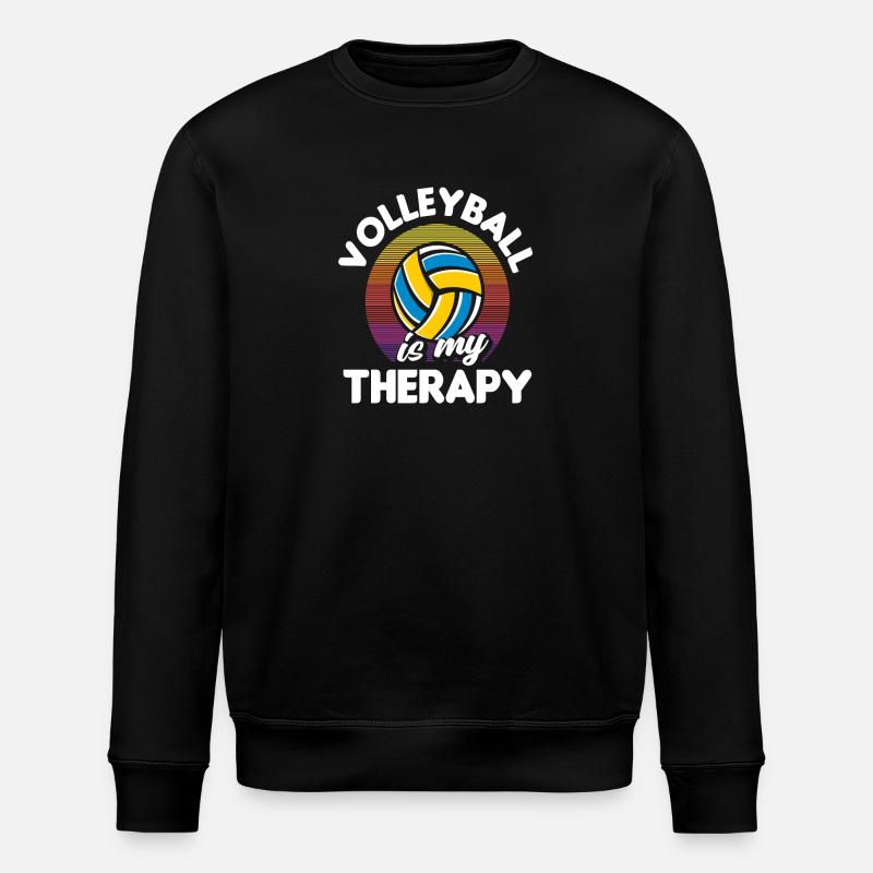 Le volley-ball est ma thérapie - Sweat bio ROLLER Stanley/Stella Unisexe - noir