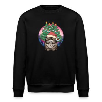 Chat de Noël Père Noël Père Noël Père Noël - Sweat bio ROLLER Stanley/Stella Unisexe - noir - Devant - Nik (191cm)