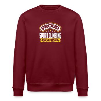 Sport Opa Sportklettern Opa - Stanley/Stella Unisex Bio-Sweatshirt ROLLER - Burgunderrot - Vorne - Nik (191cm)