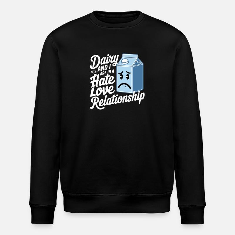 Lactose intolerance Lactose intolerant - Stanley/Stella ROLLER Unisex Organic Sweatshirt - black
