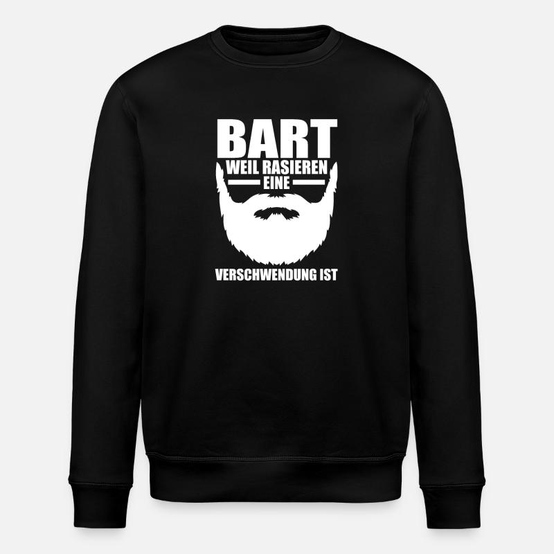 Bearded Bearded Beard - Stanley/Stella ROLLER Unisex Organic Sweatshirt - black