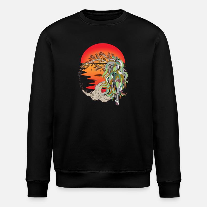 Wildpferd Wildpferde Pferd Pferde - Stanley/Stella Unisex Bio-Sweatshirt ROLLER - Schwarz
