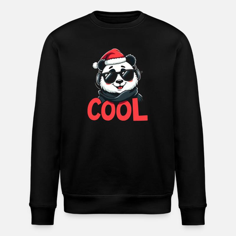 Noël panda cool - Sweat bio ROLLER Stanley/Stella Unisexe - noir