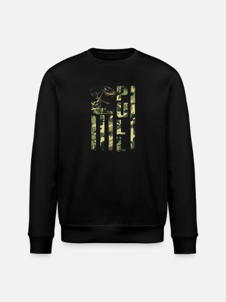 Pull Camouflage Schießsport Motiv - Stanley/Stella Unisex Bio-Sweatshirt ROLLER - Schwarz