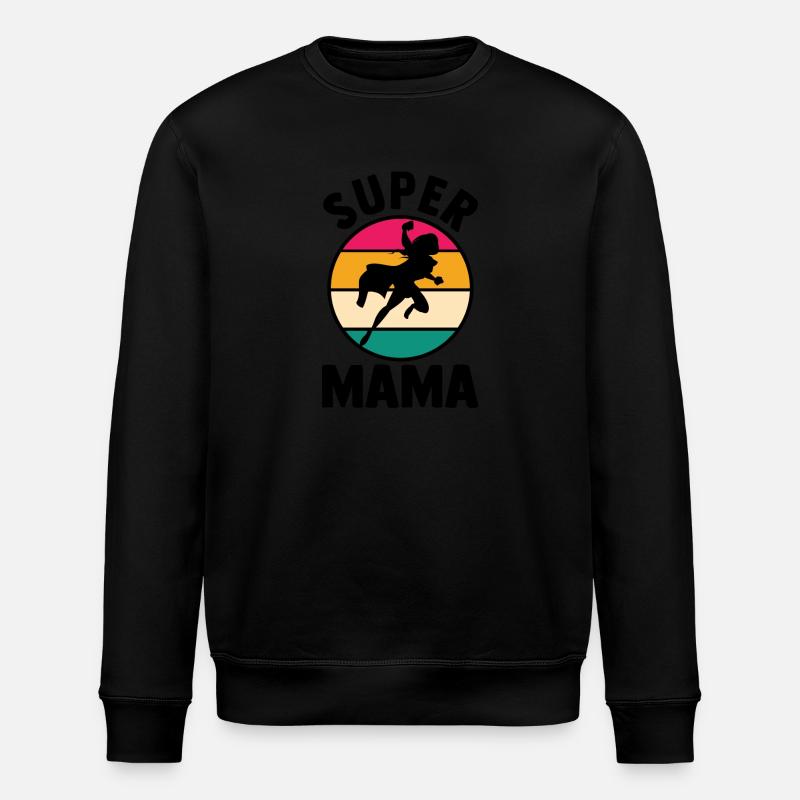 Mutter Superheldin Mama - Stanley/Stella Unisex Bio-Sweatshirt ROLLER - Schwarz
