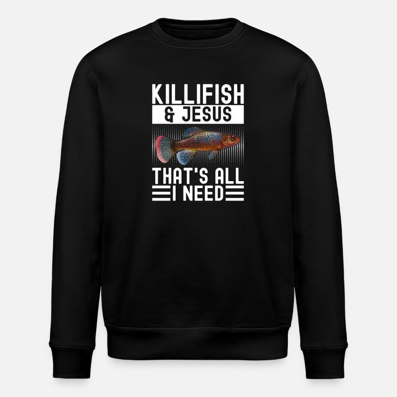 Killifisch Aquarium Fish Lovers - Stanley/Stella ROLLER Unisex Organic Sweatshirt - black