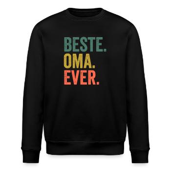 Großmutter Oma - Stanley/Stella Unisex Bio-Sweatshirt ROLLER - Schwarz - Vorne - Nik (191cm)