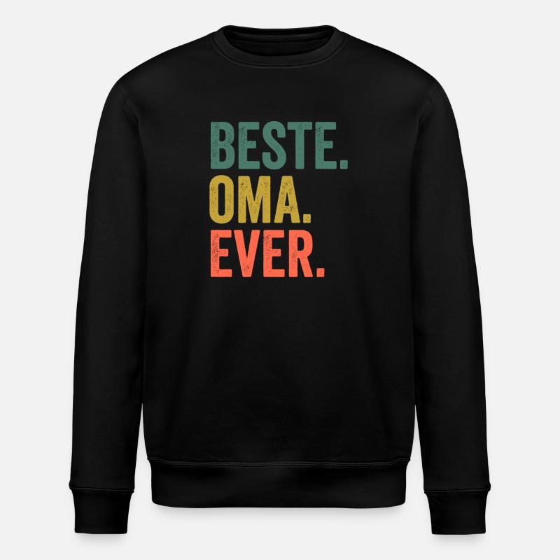 Großmutter Oma - Stanley/Stella Unisex Bio-Sweatshirt ROLLER - Schwarz