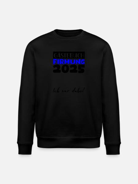 Konfirmation 2025 gæstebog gave piger drenge - Stanley/Stella økologisk unisex-sweatshirt ROLLER - sort