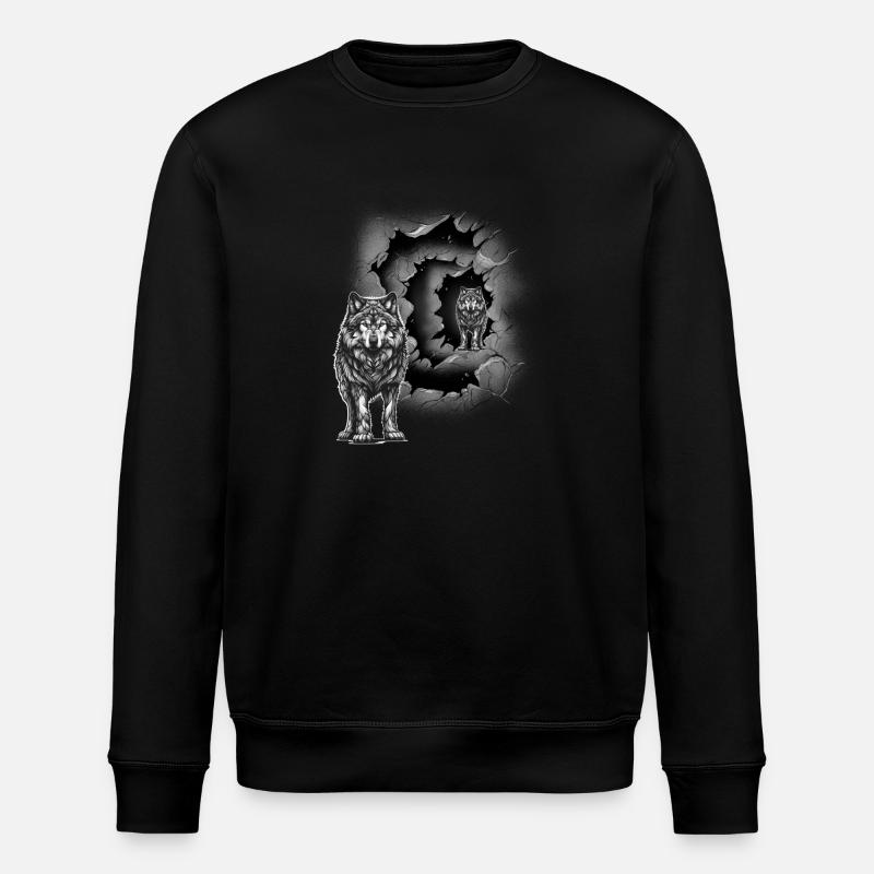 Wolf - Stanley/Stella Unisex Bio-Sweatshirt ROLLER - Schwarz