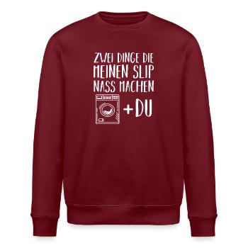 Dinge Die Meinen Slip Nass Machen - Stanley/Stella Unisex Bio-Sweatshirt ROLLER - Burgunderrot - Vorne - Nik (191cm)