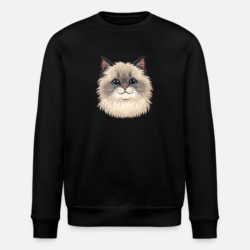 Ragdoll Katze - Stanley/Stella Unisex Bio-Sweatshirt ROLLER - Schwarz