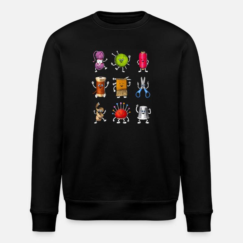 Crocheting Kit - Stanley/Stella ROLLER Unisex Organic Sweatshirt - black