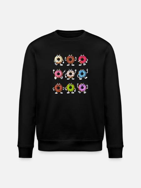 Funny Donuts - Stanley/Stella ROLLER Unisex Organic Sweatshirt - black