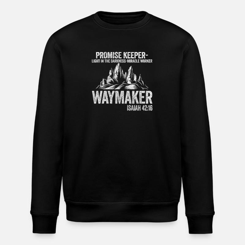 Wegweiser, Versprechenshüter, Wundertäter - Stanley/Stella Unisex Bio-Sweatshirt ROLLER - Schwarz