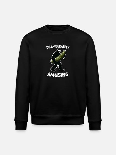 Dill-iberately amusing. Pickle Dill Bigfoot Sasqua - Stanley/Stella Unisex Bio-Sweatshirt ROLLER - Schwarz
