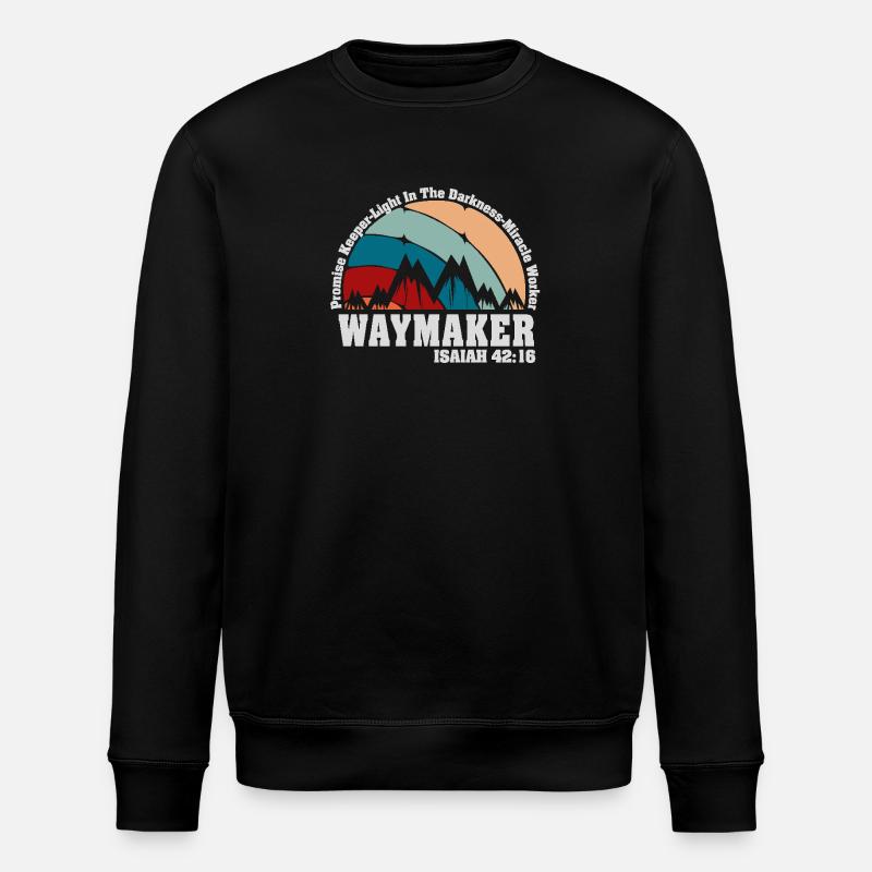 Wegweiser, Versprechenshüter, Wundertäter - Stanley/Stella Unisex Bio-Sweatshirt ROLLER - Schwarz