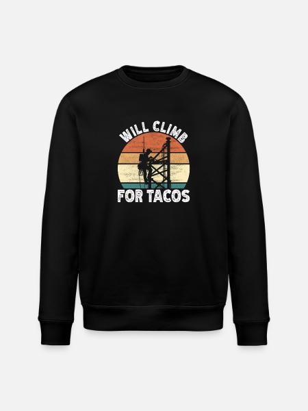 Industriekletterer Tower Climber Industrieklettern - Stanley/Stella Unisex Bio-Sweatshirt ROLLER - Schwarz
