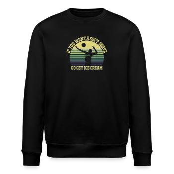 Wenn Sie ein Softeis wollen, holen Sie sich Eis - Stanley/Stella Unisex Bio-Sweatshirt ROLLER - Schwarz - Vorne - Nik (191cm)