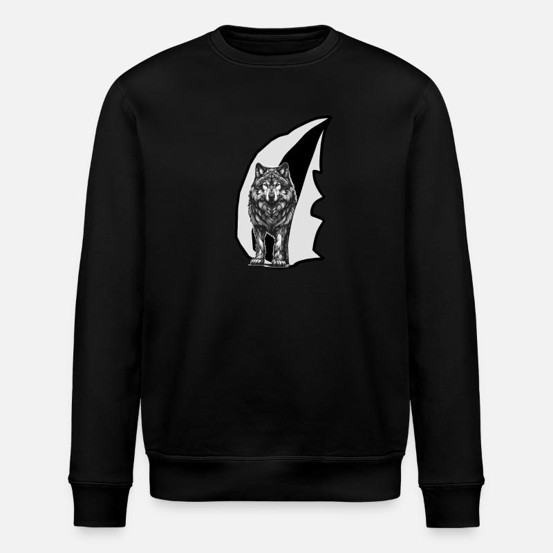 Loup Loups Louve - Sweat bio ROLLER Stanley/Stella Unisexe - noir