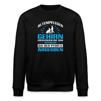 Altenpfleger Geschenk Altenpflege Pflegefachkraft - Stanley/Stella Unisex Bio-Sweatshirt ROLLER - Schwarz - Vorne - Nik (191cm)