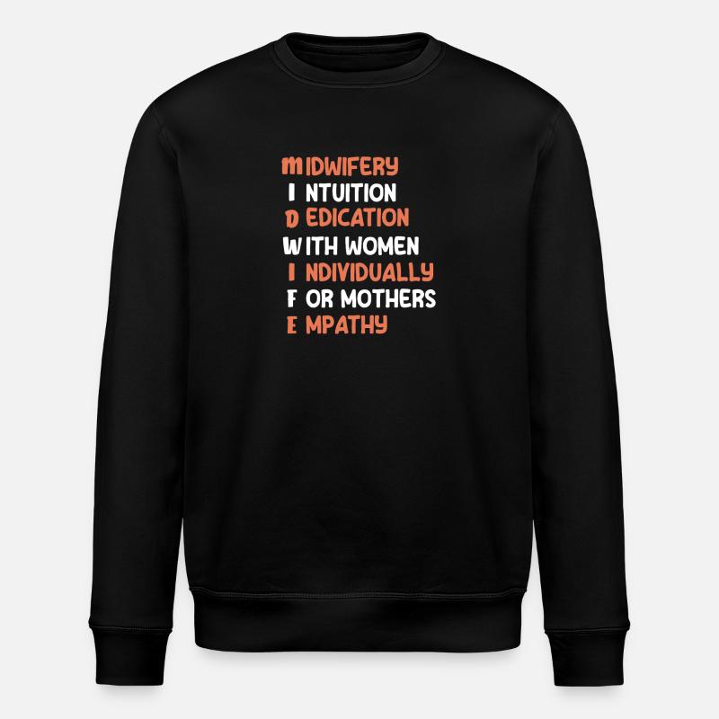 Hebamme Intuition Bildung Frauen - Stanley/Stella Unisex Bio-Sweatshirt ROLLER - Schwarz
