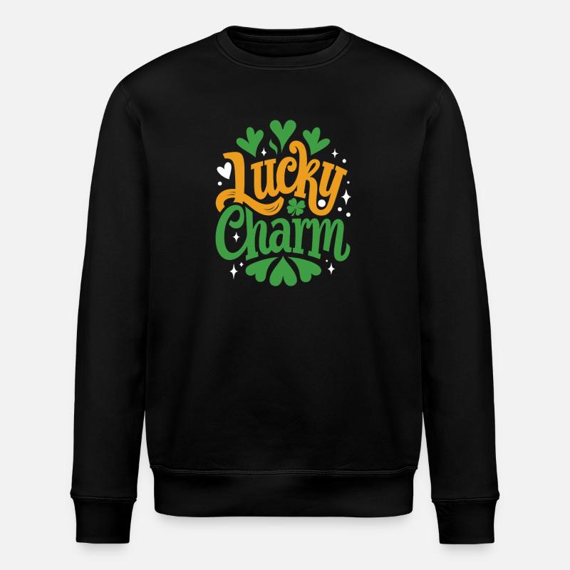 Porte-bonheur - Saint-Patrick - Irlande - Sweat bio ROLLER Stanley/Stella Unisexe - noir