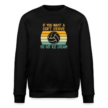 Wenn Sie ein Softeis wollen, holen Sie sich Eis - Stanley/Stella Unisex Bio-Sweatshirt ROLLER - Schwarz - Vorne - Nik (191cm)