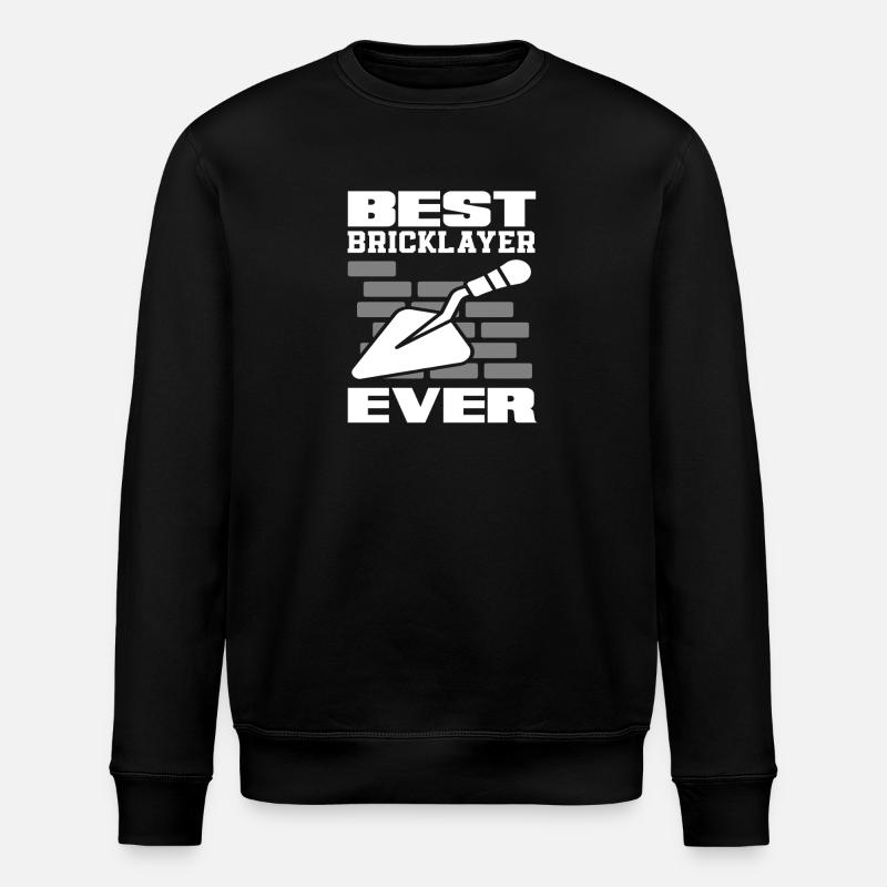 Bricklayer Best Mason Ever - Stanley/Stella ROLLER Unisex Organic Sweatshirt - black