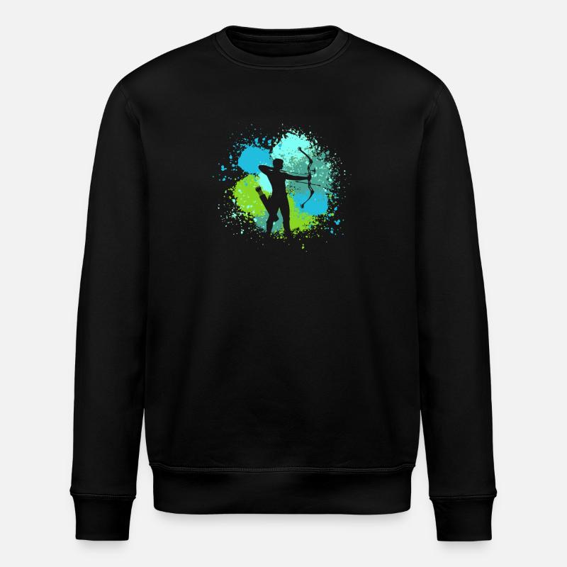 Bogenschütze Bogenschießen - Stanley/Stella Unisex Bio-Sweatshirt ROLLER - Schwarz