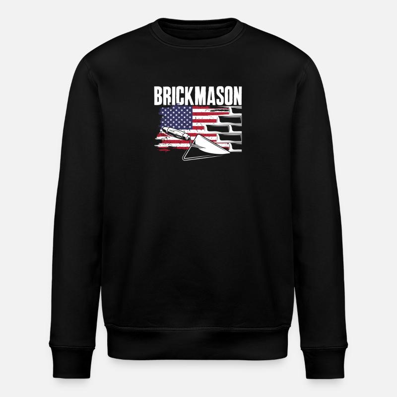 Bricklayer Bricklayer American Pride - Stanley/Stella ROLLER Unisex Organic Sweatshirt - black
