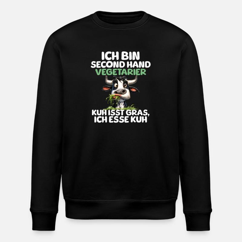 Second Hand Vegetarier - Stanley/Stella Unisex Bio-Sweatshirt ROLLER - Schwarz