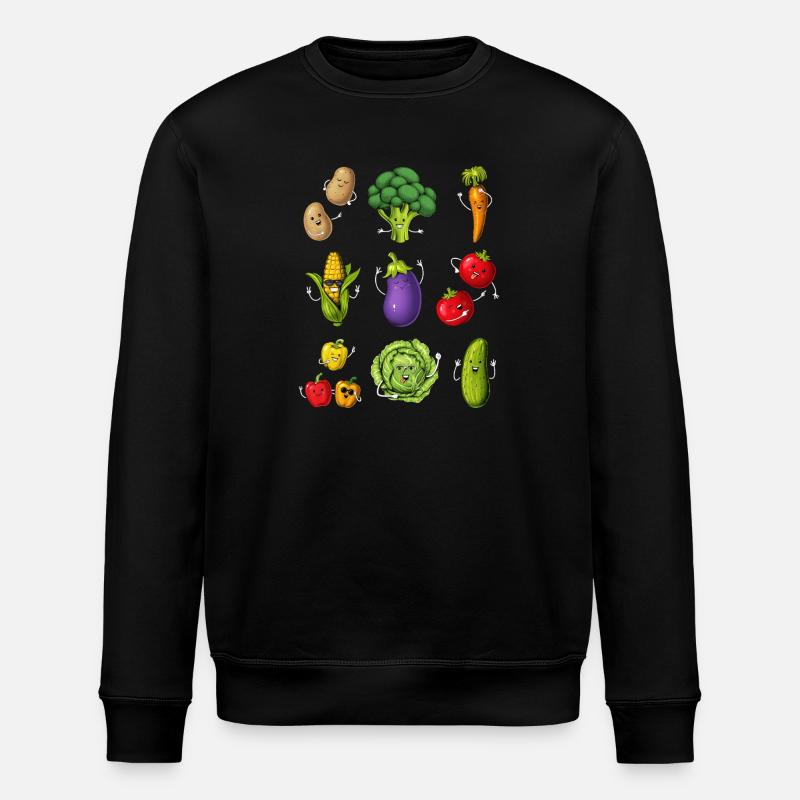 Drôles de légumes - Sweat bio ROLLER Stanley/Stella Unisexe - noir