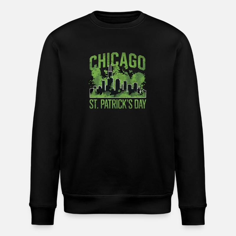 Chicago Saint-Patrick - Sweat bio ROLLER Stanley/Stella Unisexe - noir