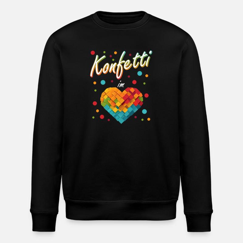 Konfetti Fasching Karneval Spaß Design - Stanley/Stella Unisex Bio-Sweatshirt ROLLER - Schwarz