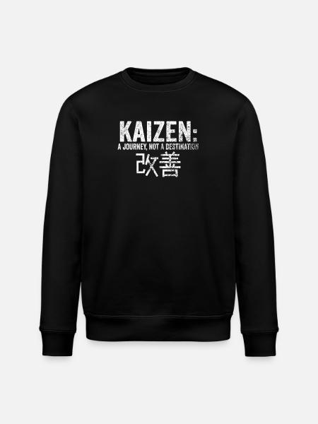Kaizen A Journey Not A Destination - Stanley/Stella ROLLER Unisex Organic Sweatshirt - black