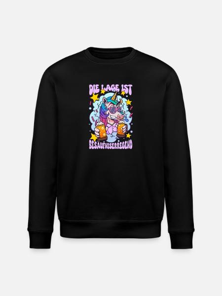 Die Lage Ist Besäufniserregend - Stanley/Stella ROLLER Unisex Organic Sweatshirt - black