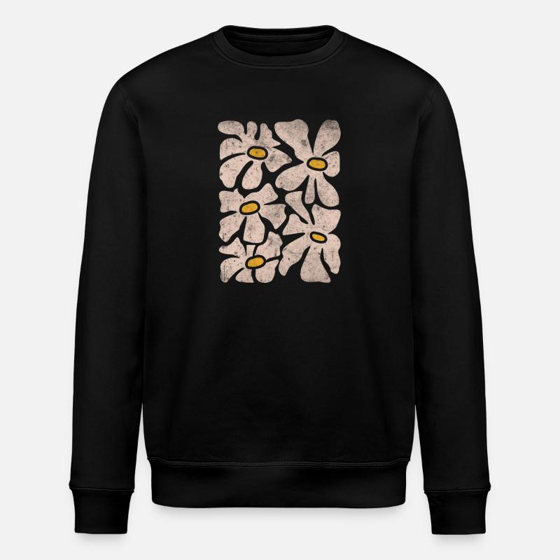 Boho Wildflowers - Stanley/Stella ROLLER Unisex Organic Sweatshirt - black