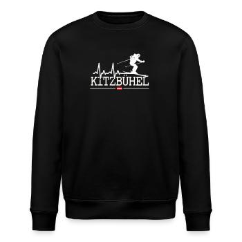 Station de ski de Kitzbühel Alpes autrichiennes Ski souvenir - Sweat bio ROLLER Stanley/Stella Unisexe - noir - Devant - Nik (191cm)
