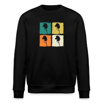 Steckenpferd Hobby Horsing - Stanley/Stella Unisex Bio-Sweatshirt ROLLER - Schwarz - Vorne - Nik (191cm)