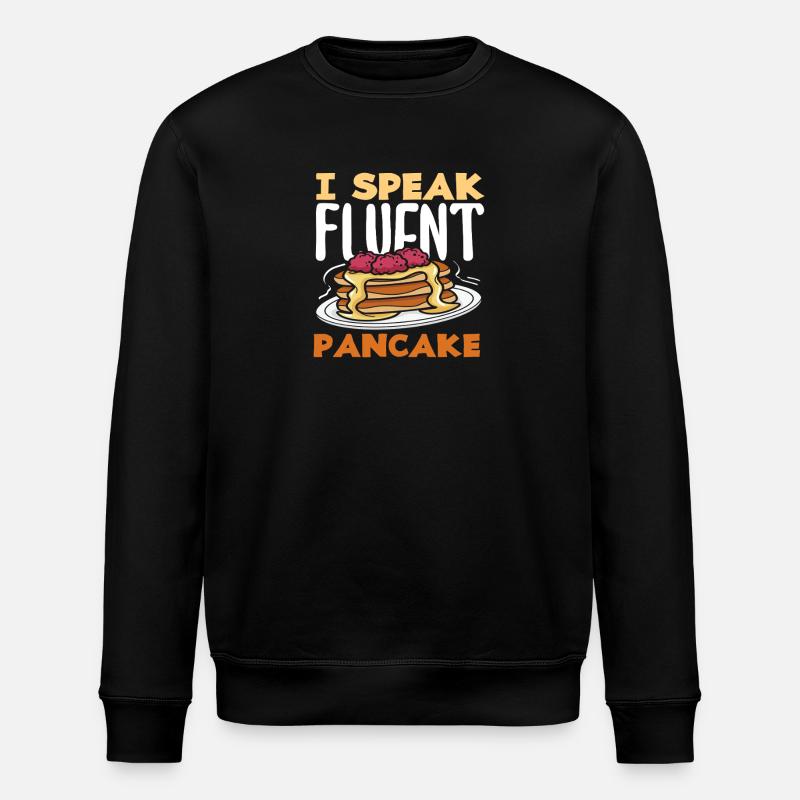 I'm fluent in pancakes - Stanley/Stella ROLLER Unisex Organic Sweatshirt - black