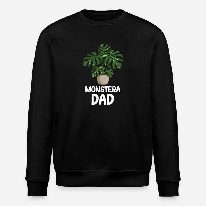 Monstera Dad - Stanley/Stella Unisex Bio-Sweatshirt ROLLER - Schwarz