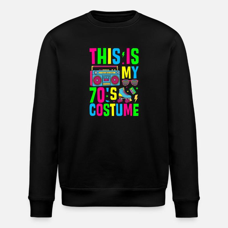 This Is My 70s Costume - Stanley/Stella ROLLER Unisex Organic Sweatshirt - black