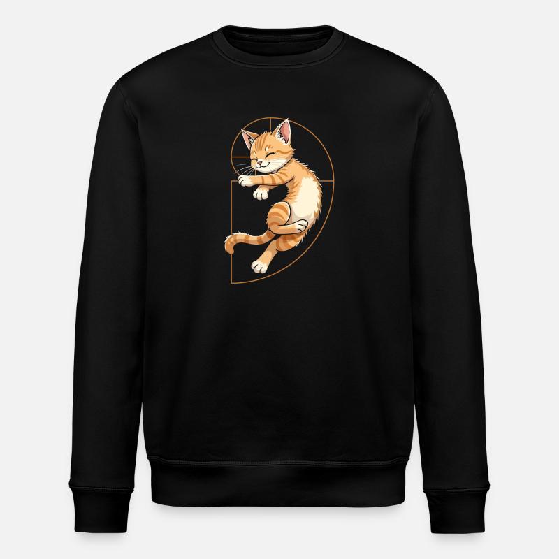 Fibonacci Katze - Stanley/Stella Unisex Bio-Sweatshirt ROLLER - Schwarz