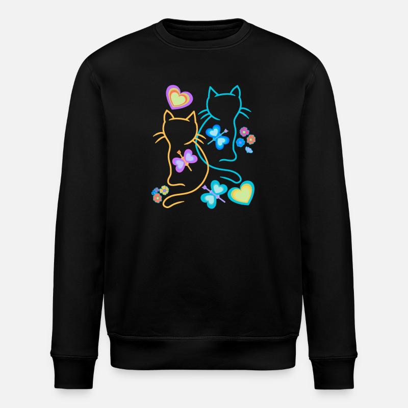 Katze Katzen Kätzchen - Stanley/Stella Unisex Bio-Sweatshirt ROLLER - Schwarz