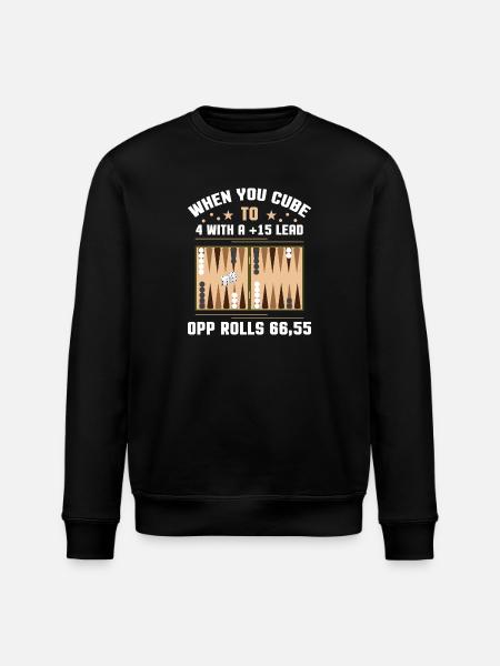 Backgammon Spiel - Stanley/Stella Unisex Bio-Sweatshirt ROLLER - Schwarz